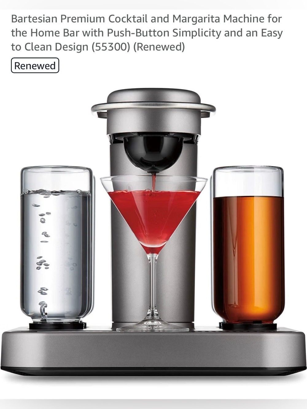 Bartesian Premium Cocktail & Margarita Machine - Silver